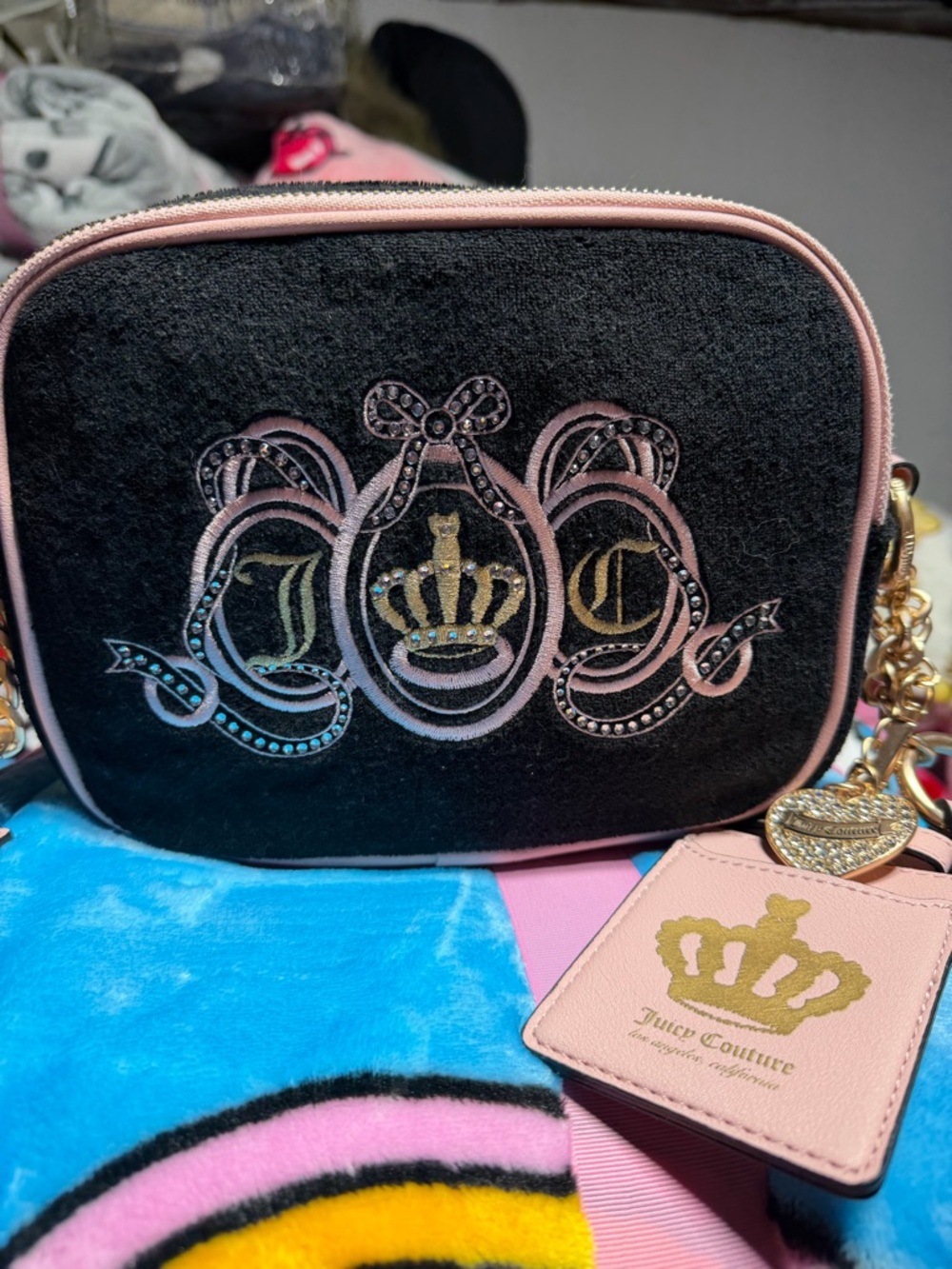 Juicy Couture Lover’s Club Camera Bag in Black Liquorice NWT